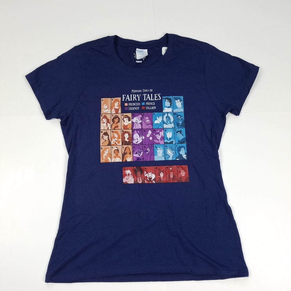 Disney Periodic Table of Fairy Tales navy shirt